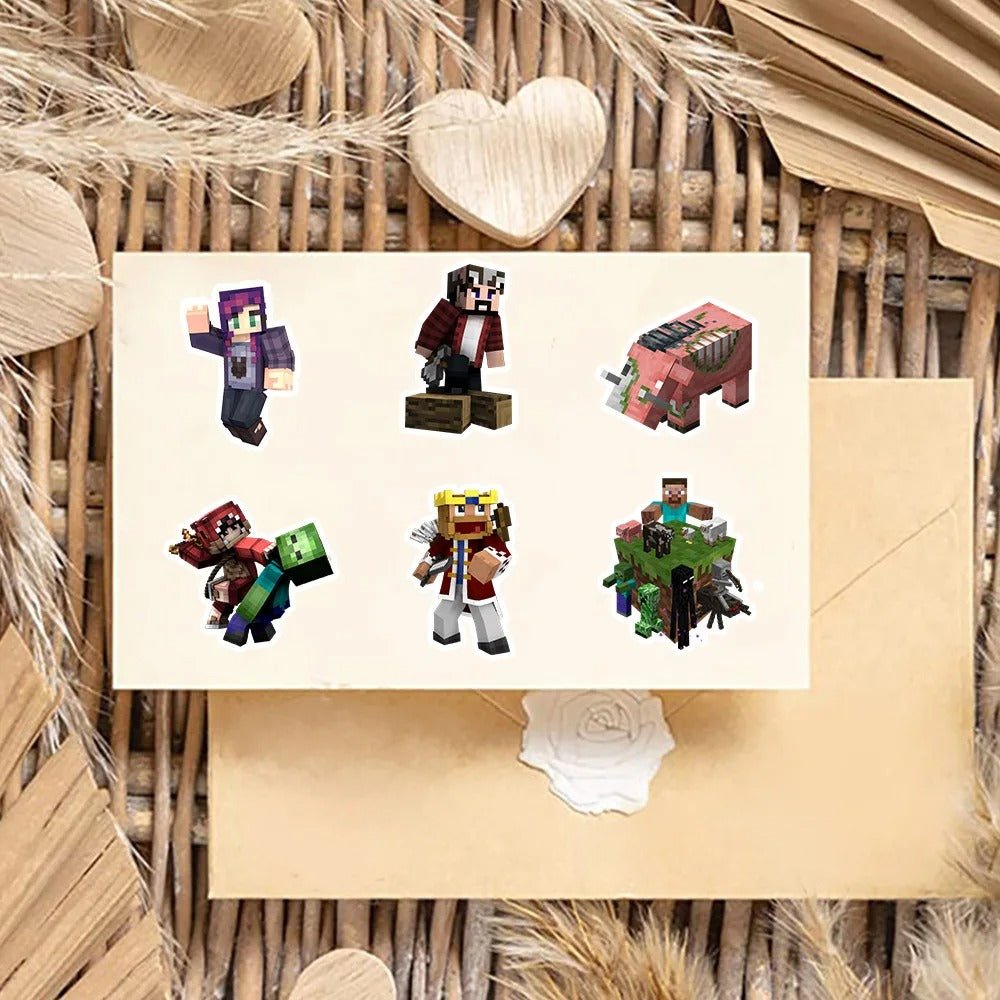 סט מדבקות מיינקראפט - מודינו