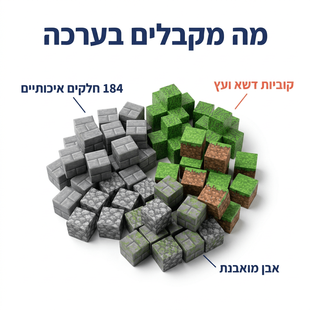 מיינקראפט מגנטים – גשר האבן – 184 חלקים - מודינו