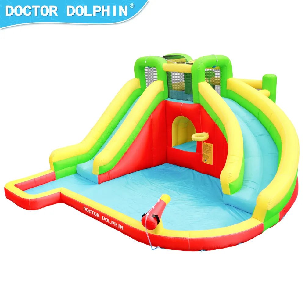 מתקן קפיצה מתנפח עם 2 מגלשות דגם ED73018 - מודינו