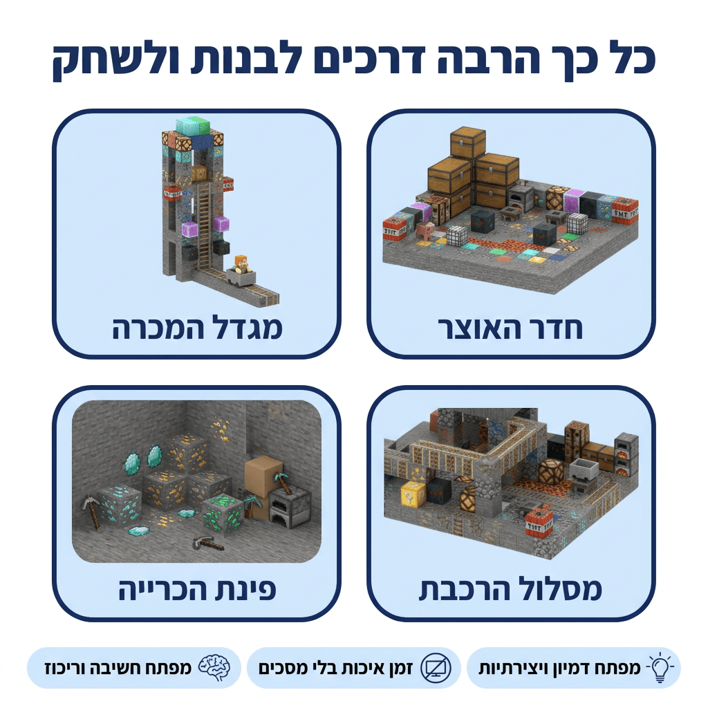 מיינקראפט מגנטים – מכרות העומק – 224 חלקים - מודינו