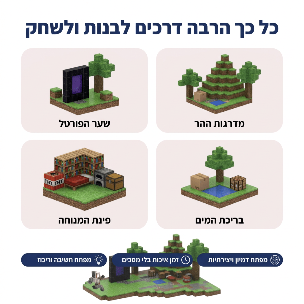 מיינקראפט מגנטים – שער ההרפתקאות בג׳ונגל – 384 חלקים - מודינו