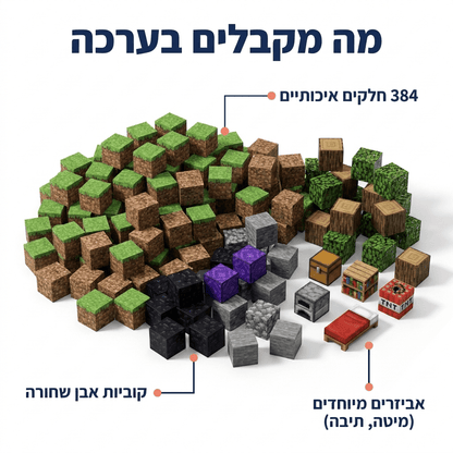 מיינקראפט מגנטים – שער ההרפתקאות בג׳ונגל – 384 חלקים - מודינו
