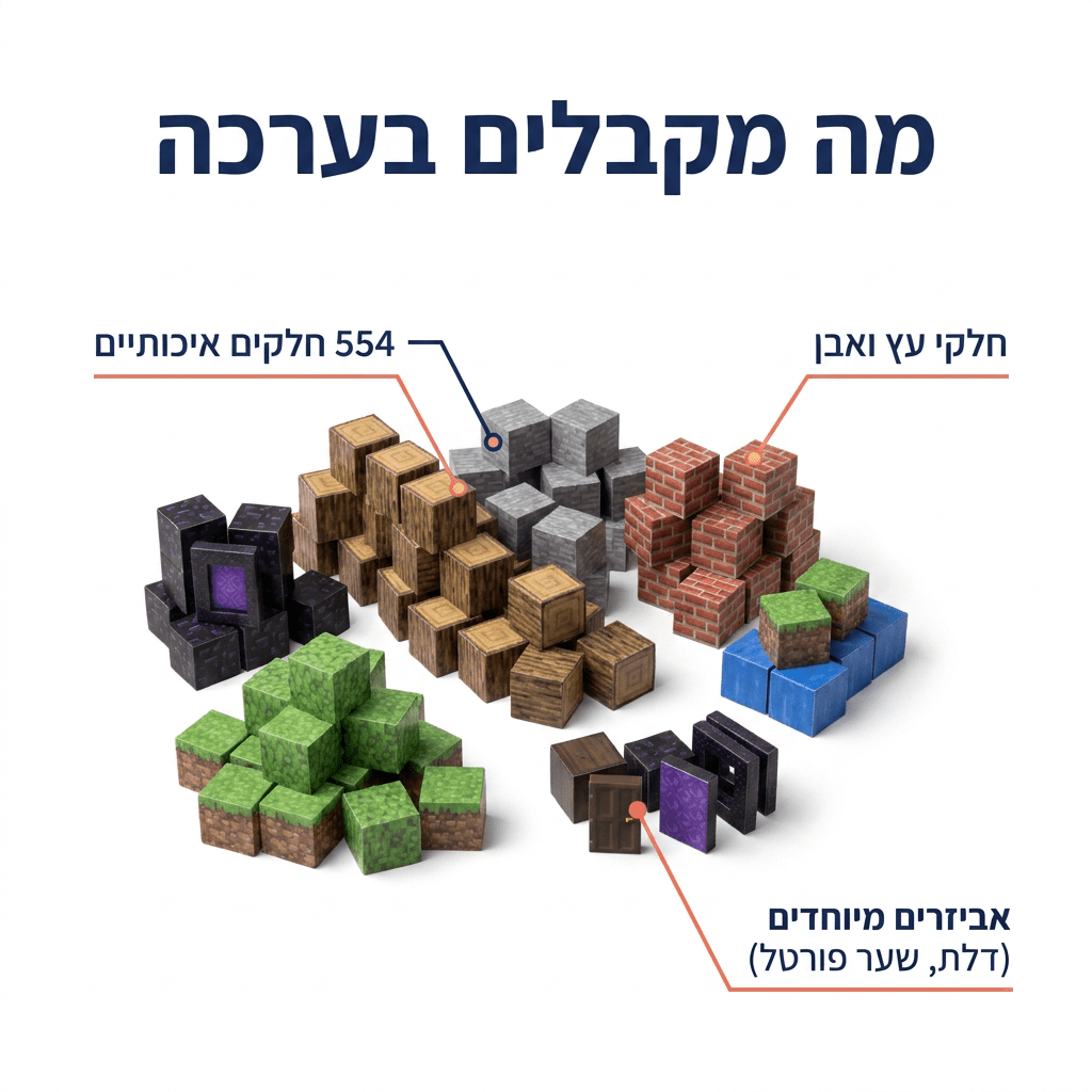 מיינקראפט מגנטים – וילת ההרפתקאות – 554 חלקים - מודינו