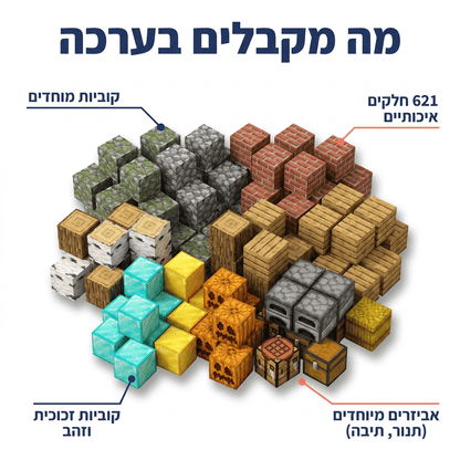 מיינקראפט מגנטים – מגדל השומרים – 621 חלקים - מודינו