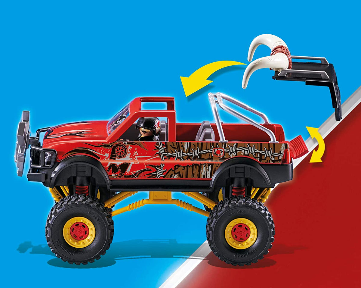 פליימוביל משאית מונסטר עם קרניים 70549 – Stunt Show | 57 חלקים - מודינו