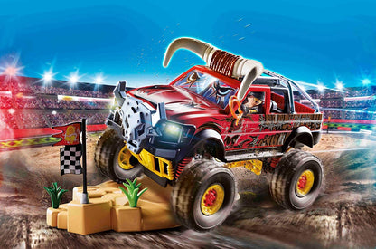 פליימוביל משאית מונסטר עם קרניים 70549 – Stunt Show | 57 חלקים - מודינו