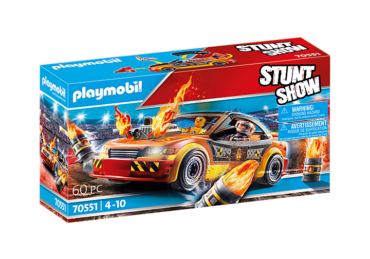פליימוביל מכונית פעלולים 70551 – Stunt Show | 60 חלקים - מודינו