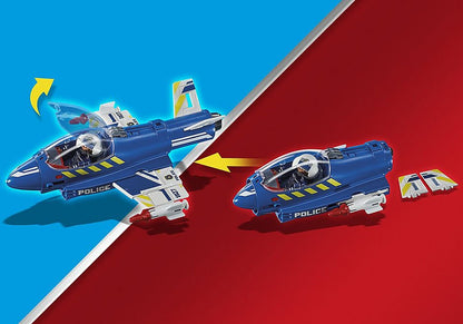 פליימוביל מטוס משטרה ומרדף רחפן 70780 | 44 חלקים - מודינו