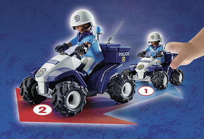 פליימוביל טרקטורון משטרה 71092 – נוסע במשיכה לאחור | 21 חלקים - מודינו