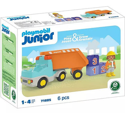 פליימוביל ג'וניור משאית עם קוביות מספרים 71685 – לגילאי 1–4 - מודינו