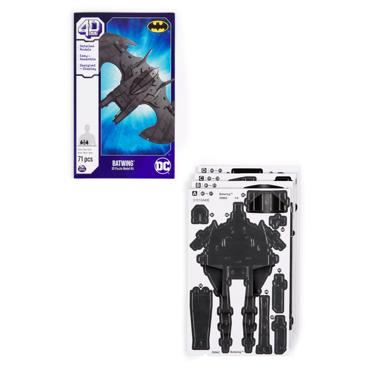 פאזל תלת מימד באטווינג 4D Build קופסה ולוחות חלקים - מודינו