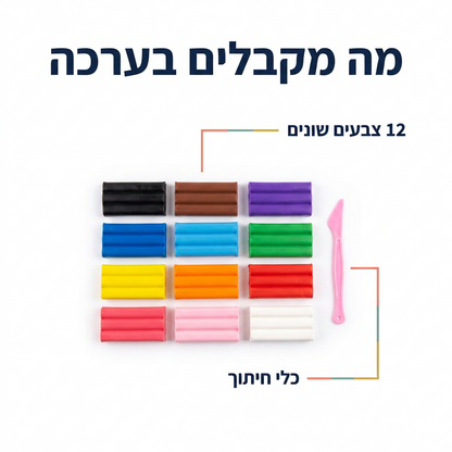 קליי לילדים - מה מקבלים בערכה - מודינו