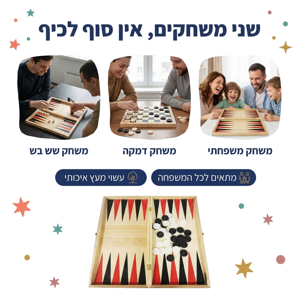 שש בש ודמקה - אפשרויות משחק - מודינו