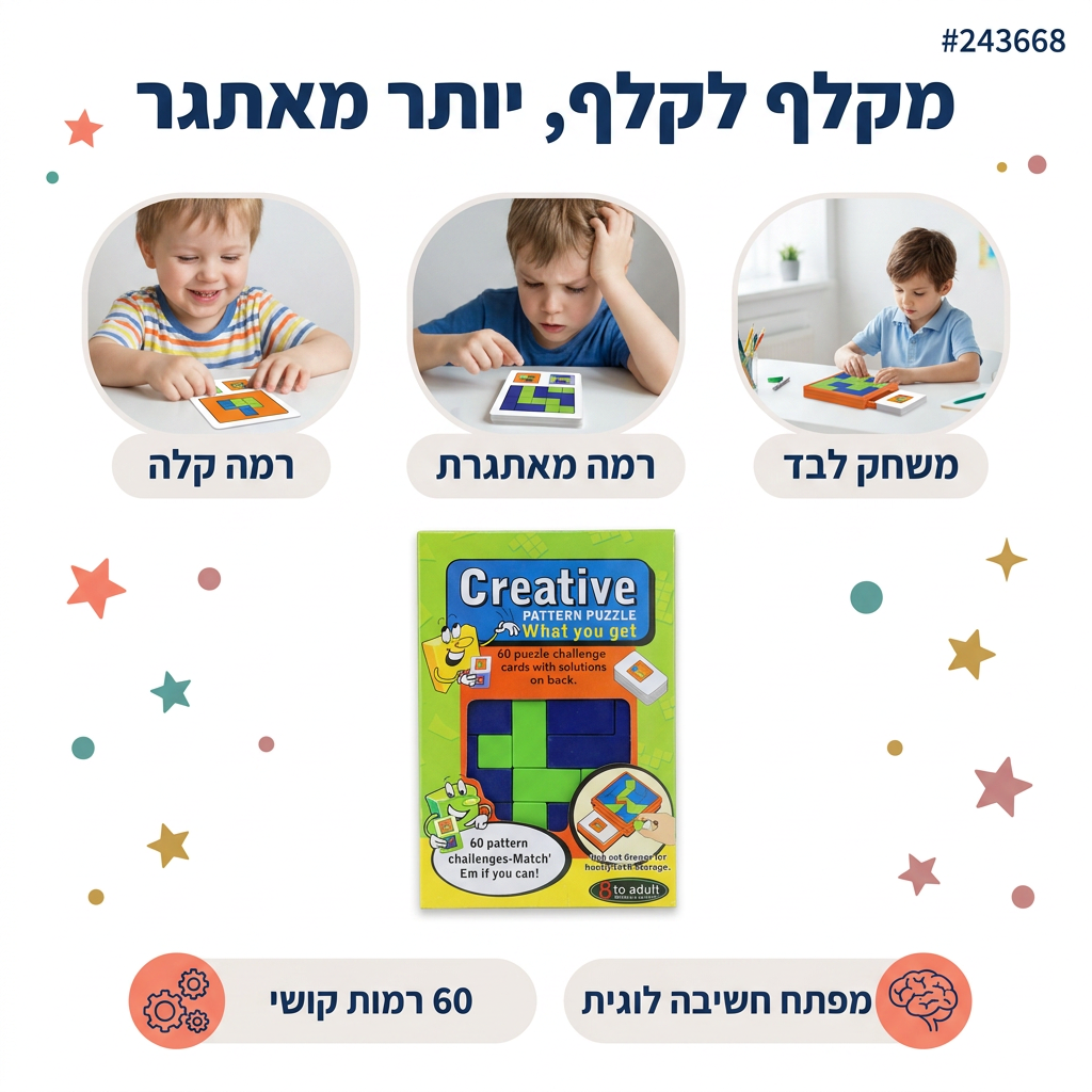 משחק IQ - רמות קושי - מודינו