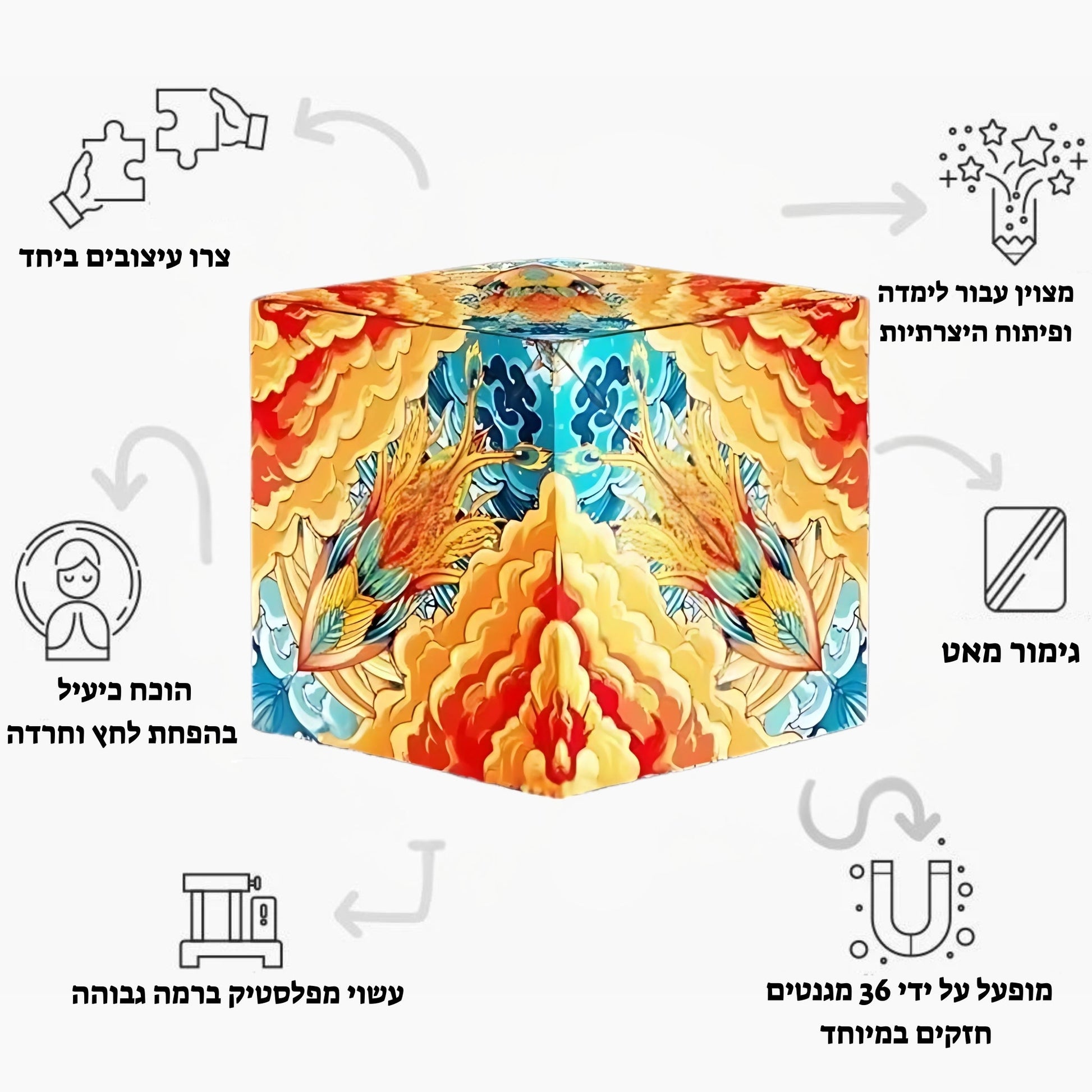 קוביית קשב וריכוז - קוביית הקסם - מודינו - מודינו