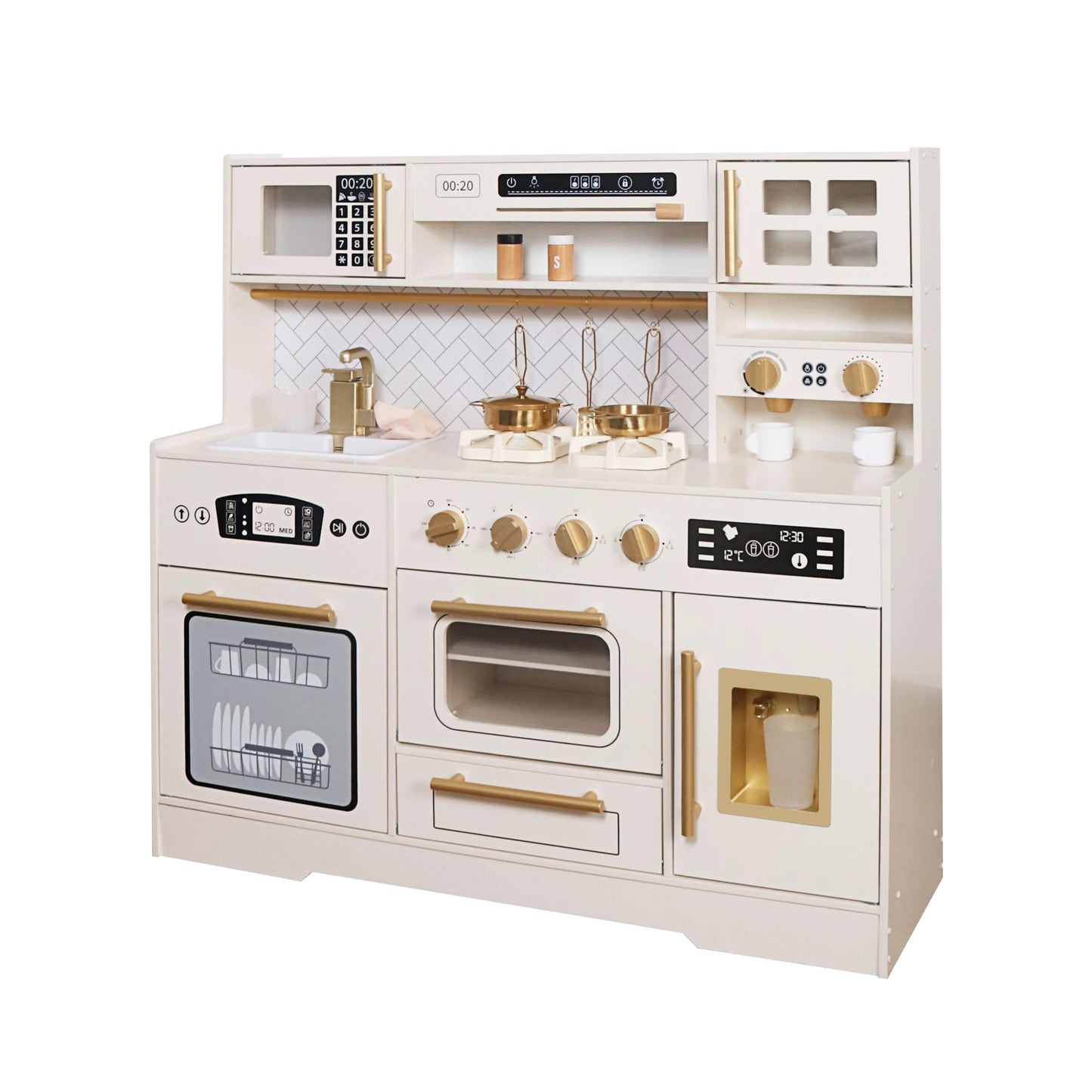 מטבח אלקטרוני ענק לילדים מעץ דגם בארי - מודינו