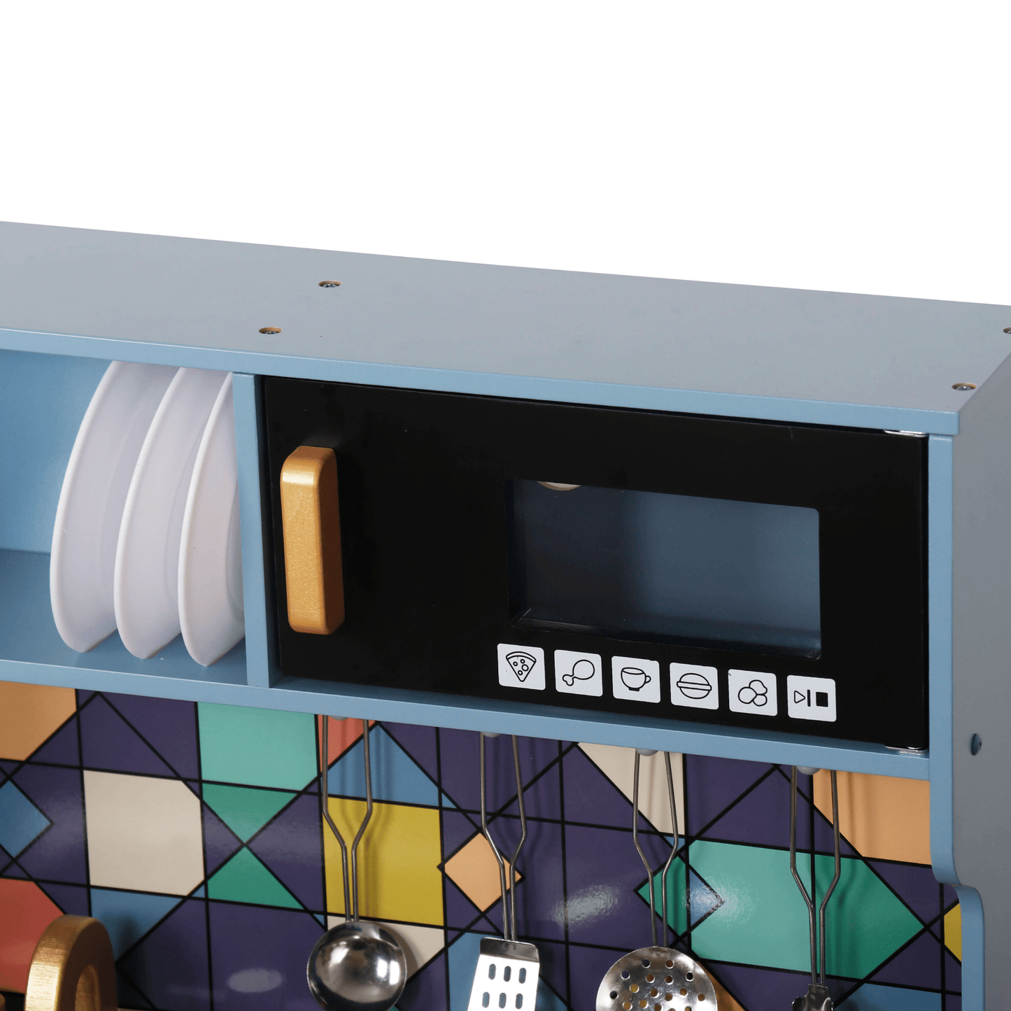 מטבח אלקטרוני ענק מושלם לילדים מעץ דגם לירון - מודינו