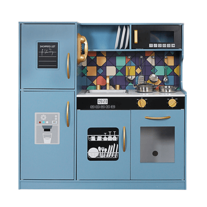 מטבח אלקטרוני ענק מושלם לילדים מעץ דגם לירון - מודינו