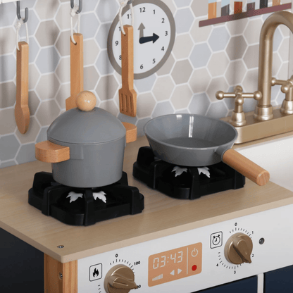 מטבח עץ מהמם לילדים אלקטרוני דגם ריף - מודינו