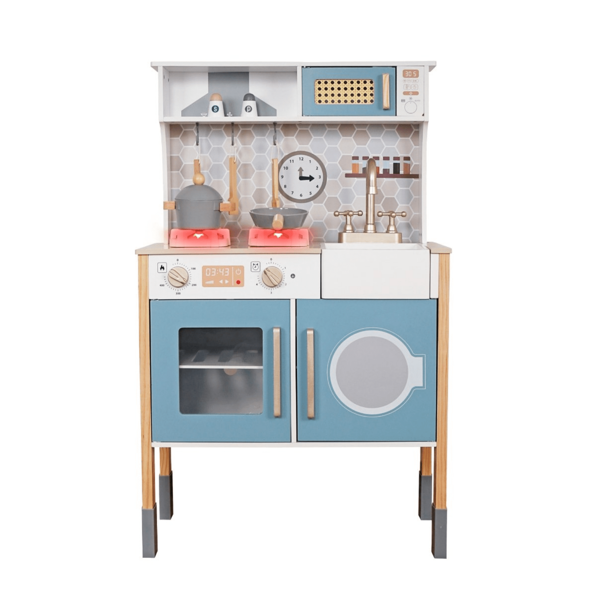 מטבח עץ מקסים לילדים דגם רומי - מודינו