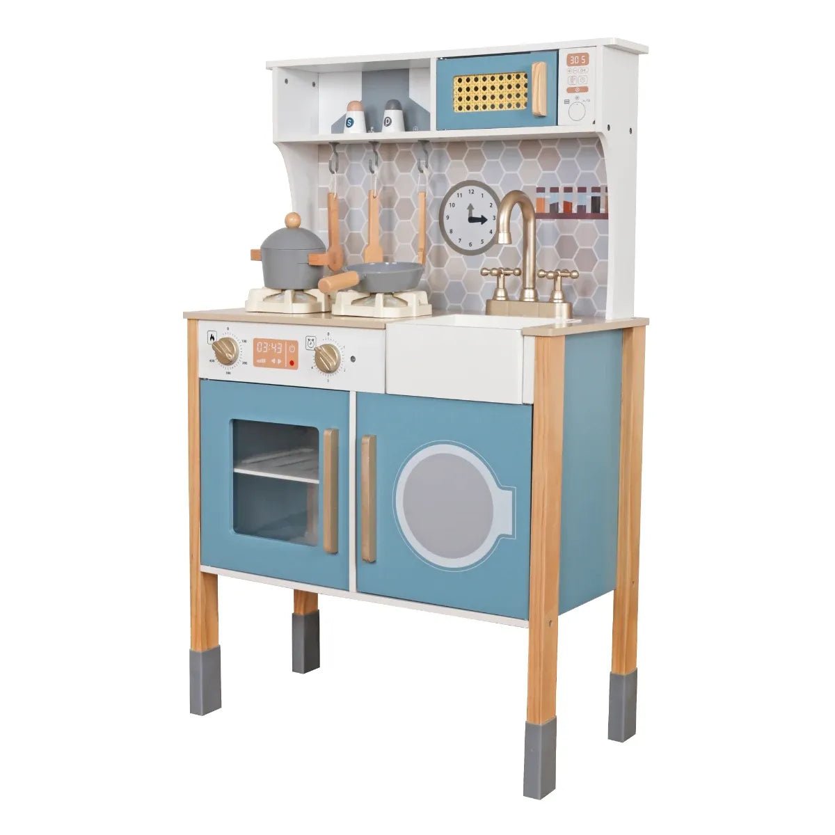 מטבח עץ מקסים לילדים דגם רומי - מודינו