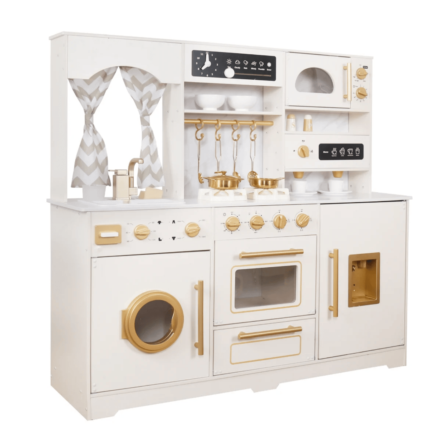 מטבח עץ ענק לילדים אלקטרוני דגם פריאל - מודינו