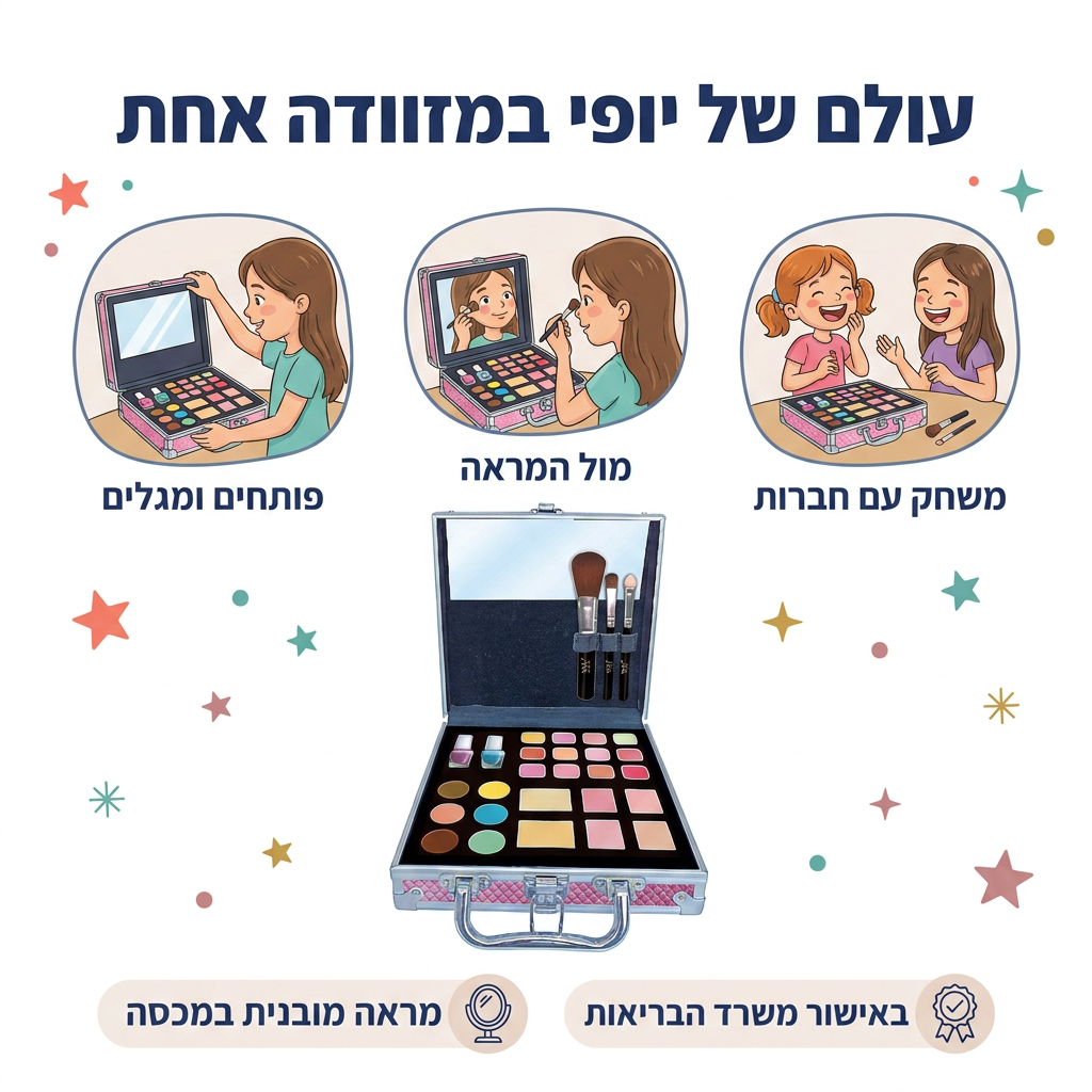 מזוודת איפור - אפשרויות משחק - מודינו