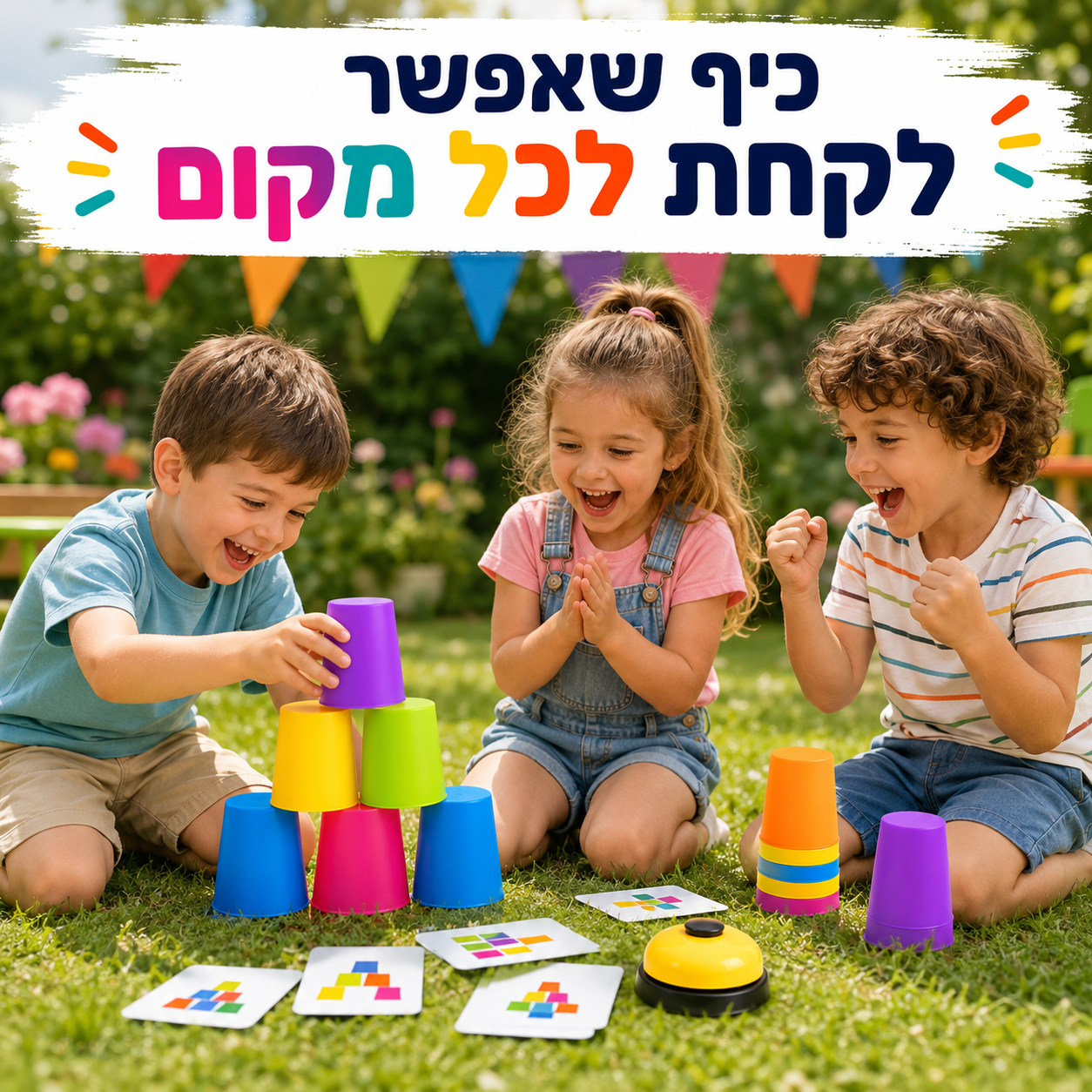 משחק סידור כוסות אתגרי | מהירות, חשיבה, לוגיקה | משחקי חשיבה - מודינו