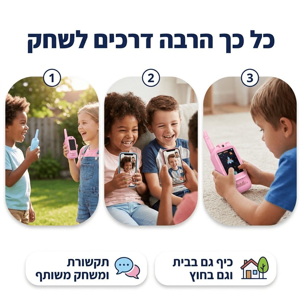ווקי טוקי לילדים עם מצלמת וידאו – זוג מכשירי קשר - מודינו