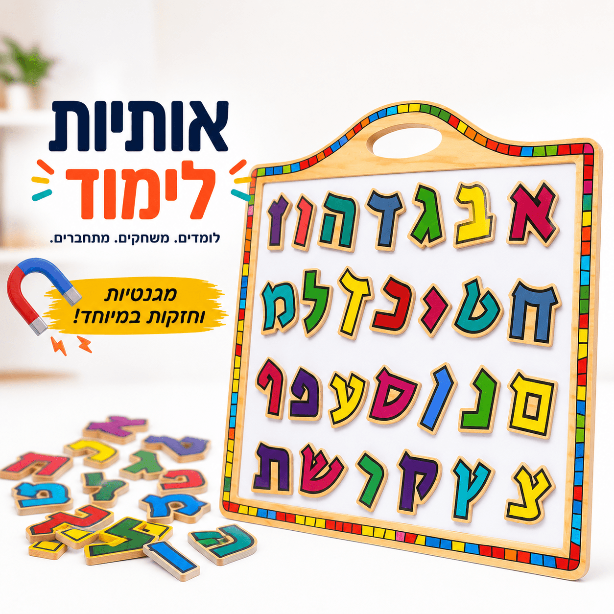 אותיות לימוד מגנטיות - מודינו