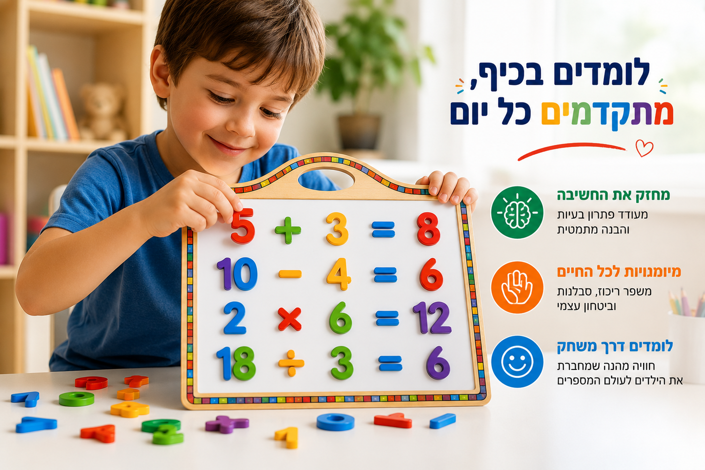 מספרי לימוד מגנטים לילדים - מודינו