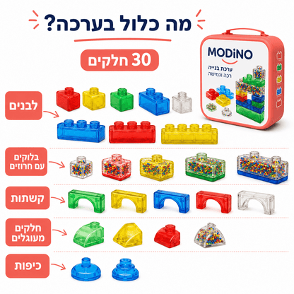 קוביות ג׳לי – סט בנייה רך וגמיש לילדים - מודינו