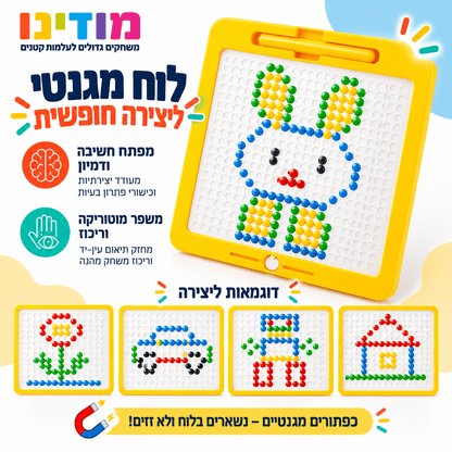 לוח עדשים מגנטיים כפתורים צבעוניים גדול - מודינו
