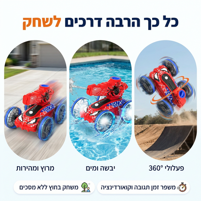 מכונית שלט אמפיבית פעלולים, מרוץ ומים - מודינו