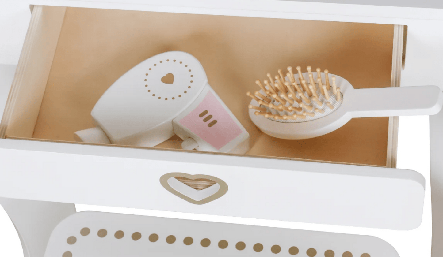 שידת איפור מעץ לילדים דגם מיה - מודינו