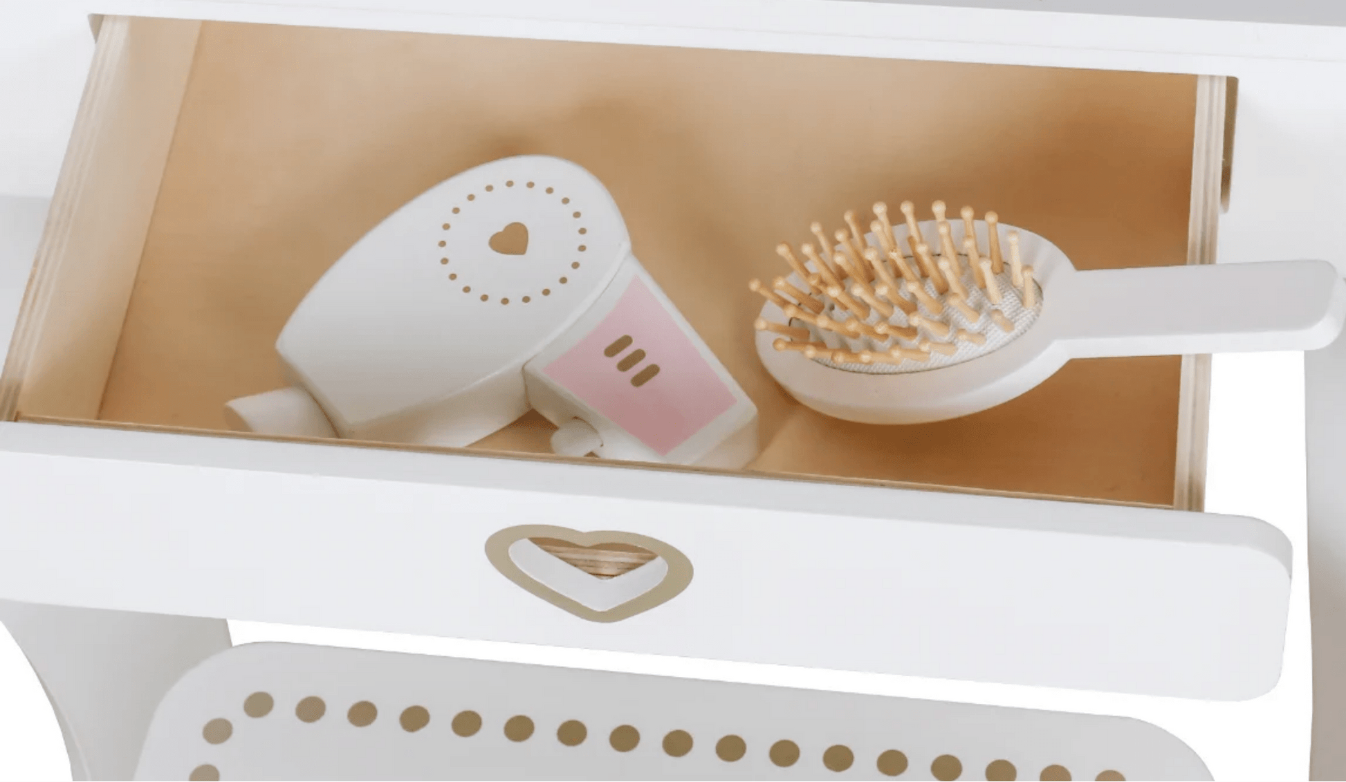 שידת איפור מעץ לילדים דגם מיה - מודינו