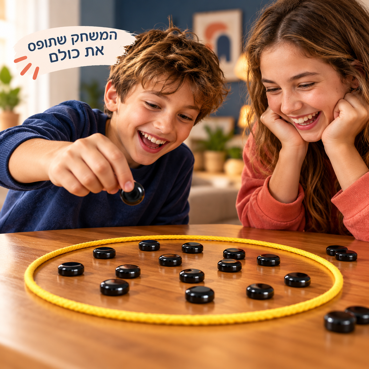 ילדים משחקים במשחק מגנטים סטיקי - מודינו