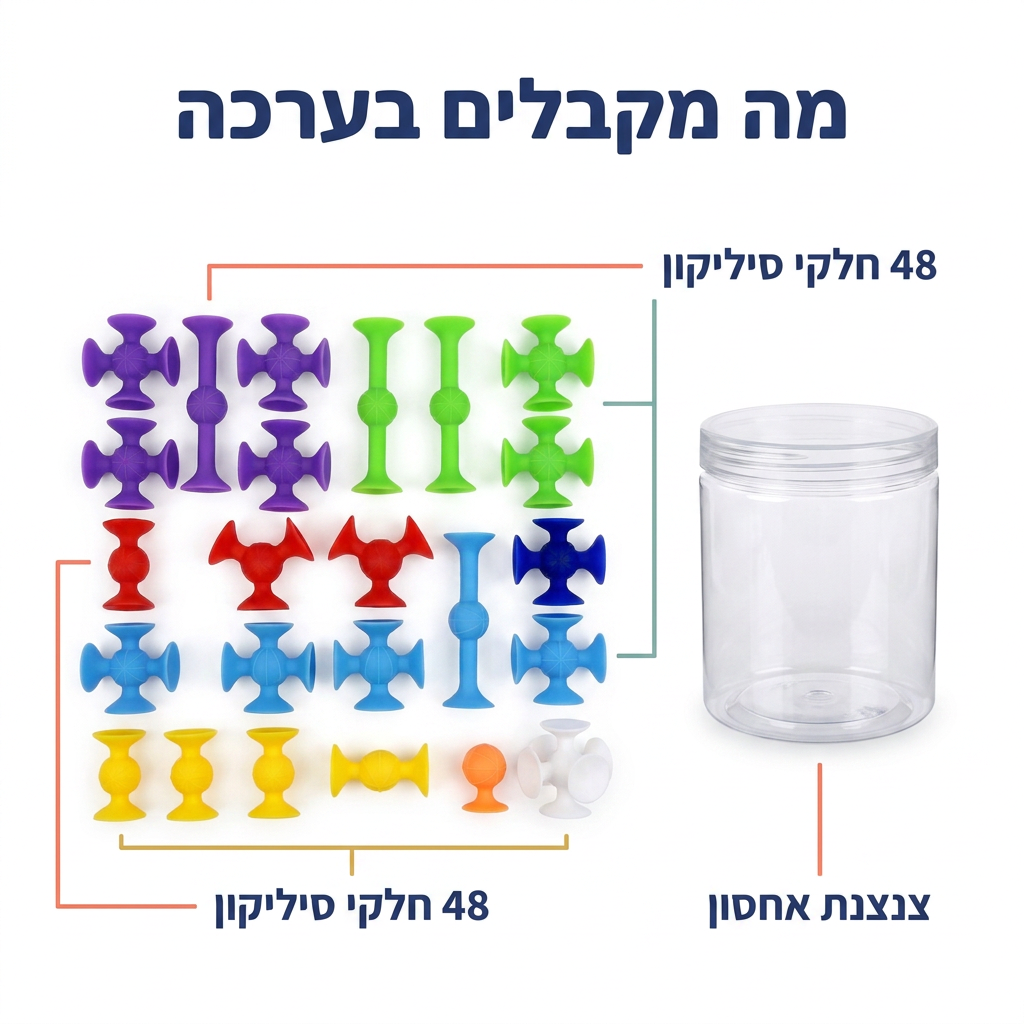 משחק הרכבה ואקום - מה מקבלים בערכה - מודינו